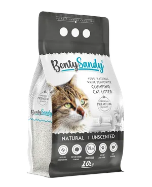 Arena para Gatos Bentysandy Ultra absorbente y Ultra aglomerante 100% Bentonita 10L/ 8.7Kg
